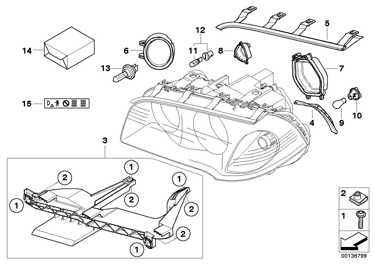 BMW Dichtung Scheinwerfer-Motorhaube links E83 63126939273