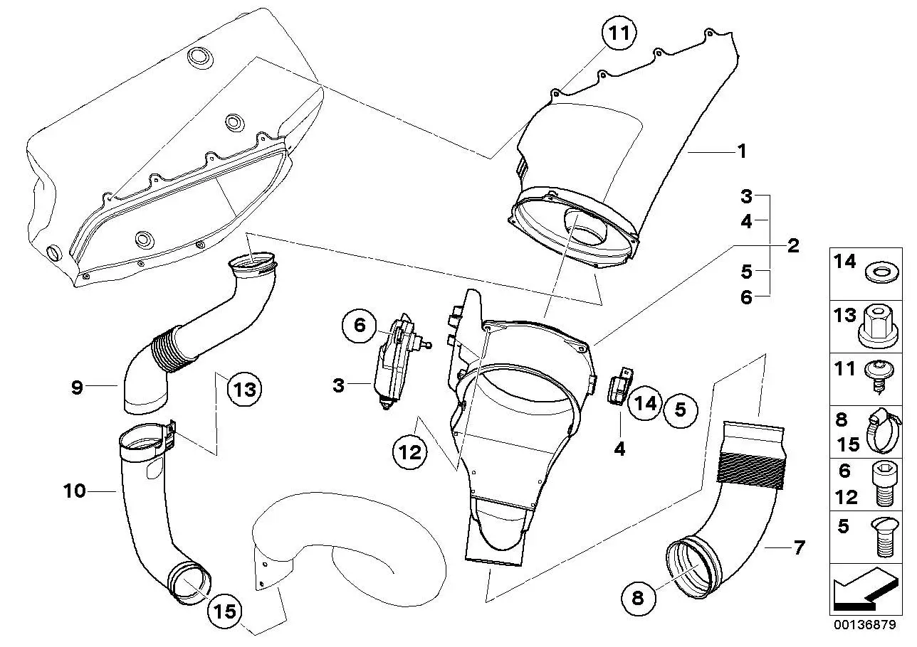 BMW Rohluftgehäuse E46 11617833497