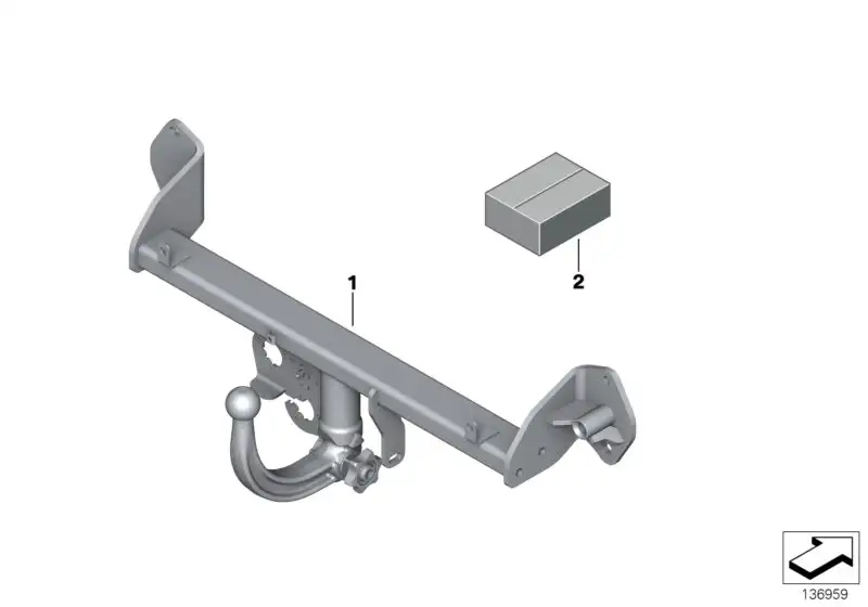 BMW Anhängerkupplung abnehmbar E81 E87 71606765340 - 1er E81, 1er