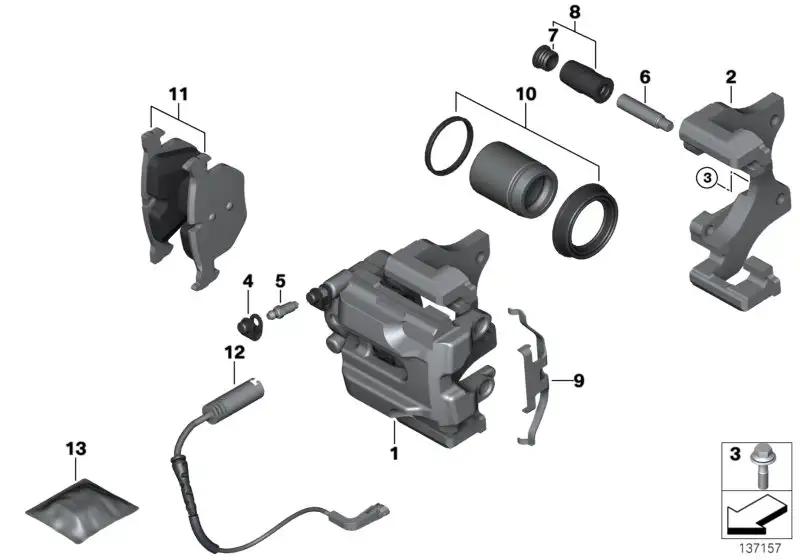 BMW Dichtungssatz Bremssattel E46 E60 E61 E63 E64 E65 E66 E82 E85