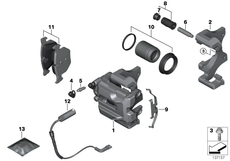 BMW Bremsträger E84 E90 E91 E92 E93 34216769104