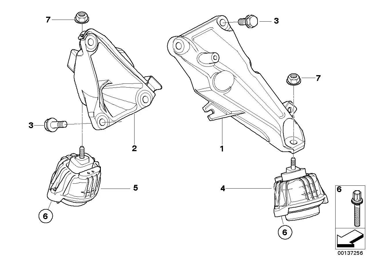 BMW Motorlager E81 E82 E84 E87 E88 E89 E90 E91 E92 E93 2211676885