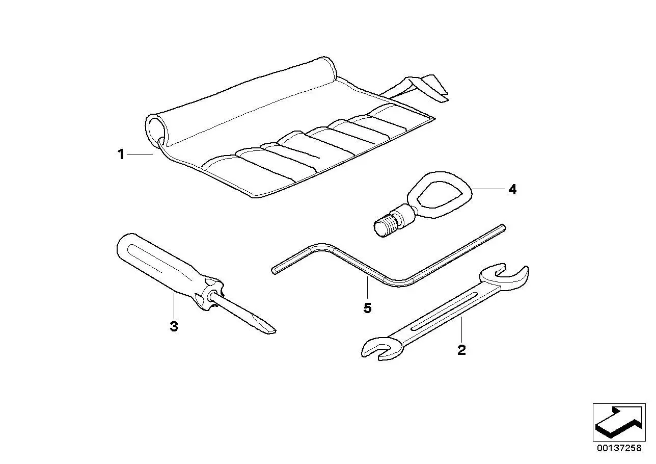 BMW Werkzeugtasche E61 E81 E82 E85 E86 E87 E88 E89 E93 7110679005