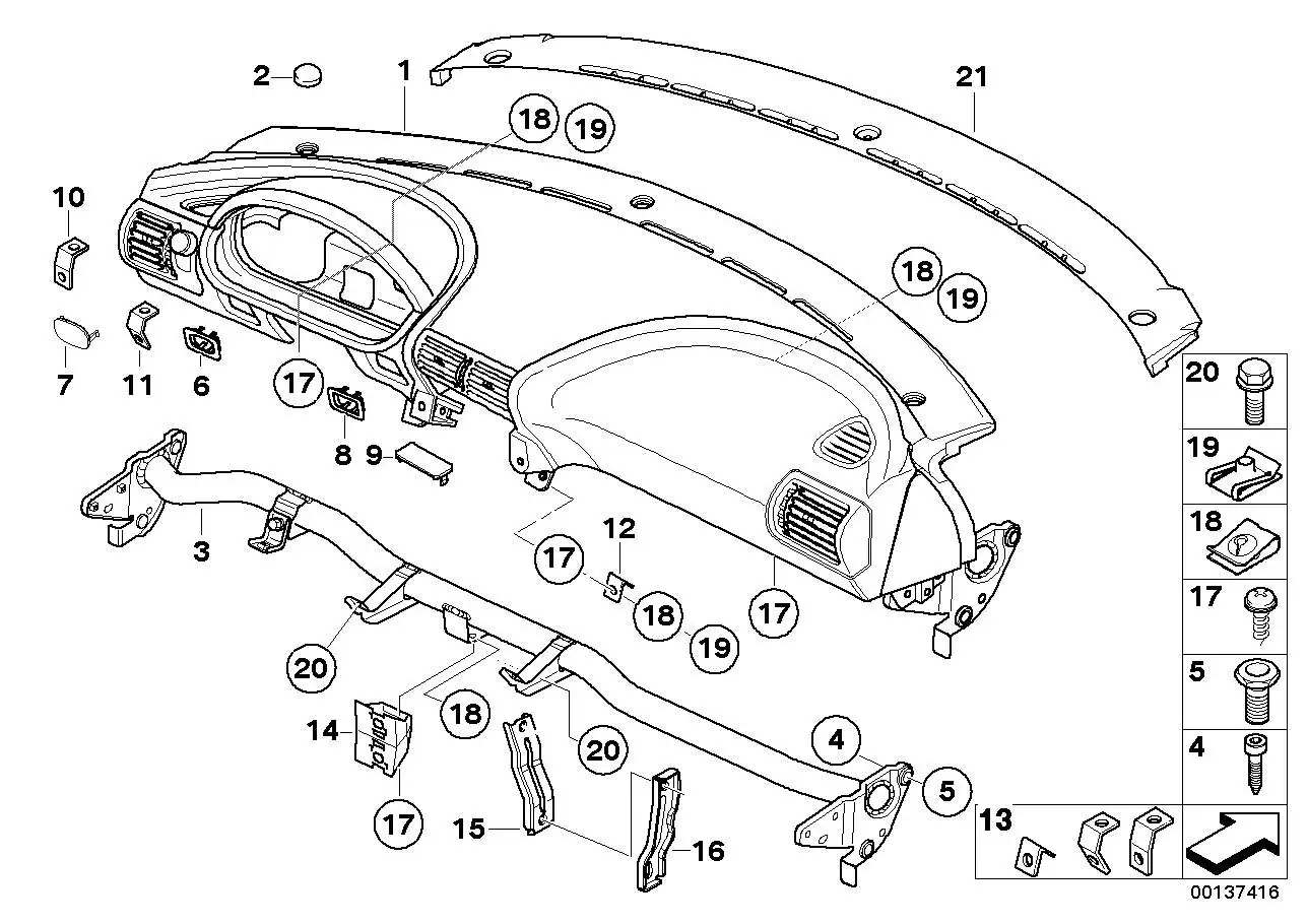 BMW Blende Leuchtweitenregulierung 51458397823 - Bildposition 08