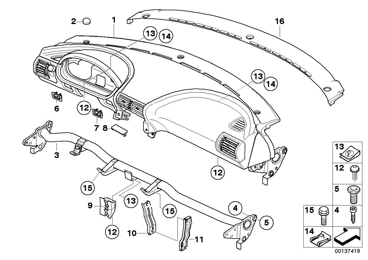 BMW Halterung Radio 51458398835