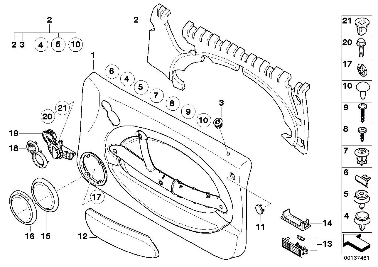 BMW Gitter Lautsprecher R52 51419124120