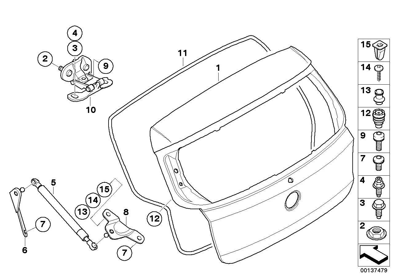 BMW Knopf E36 E46 E81 E84 E87 F20 F21 F55 F56 F56E 51498225348