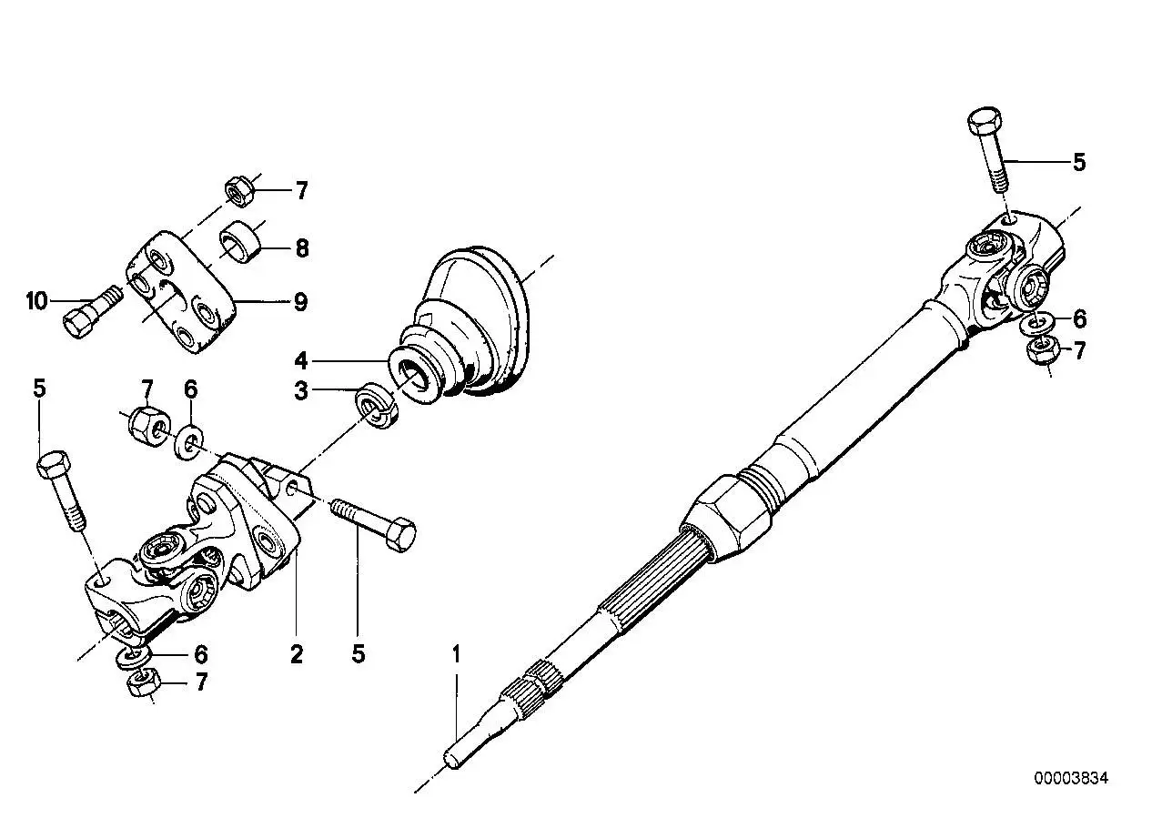 BMW Lenkspindel unten E23 E28 32311118267