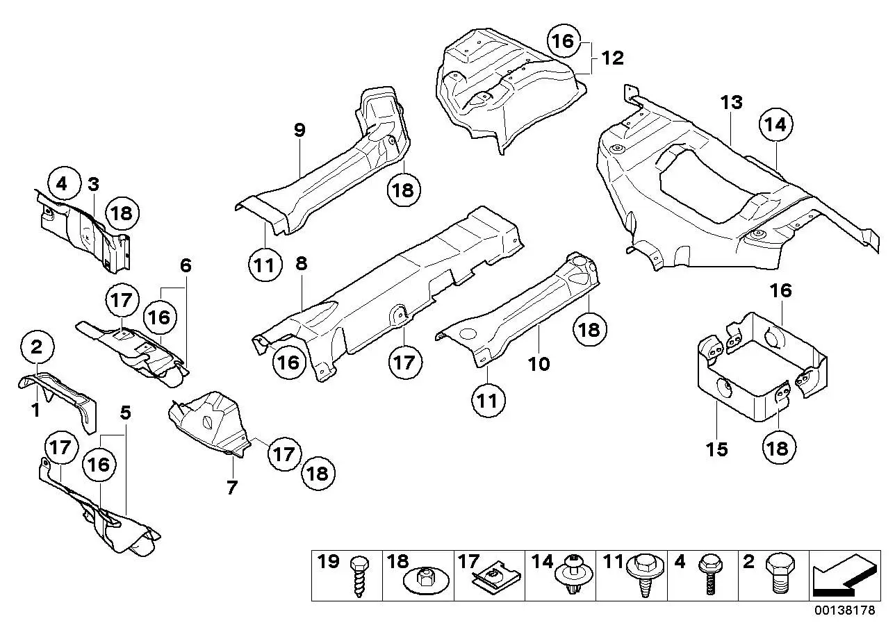 BMW Wärmeschutzblech Stirnwand 51487201452 - Bildposition 06