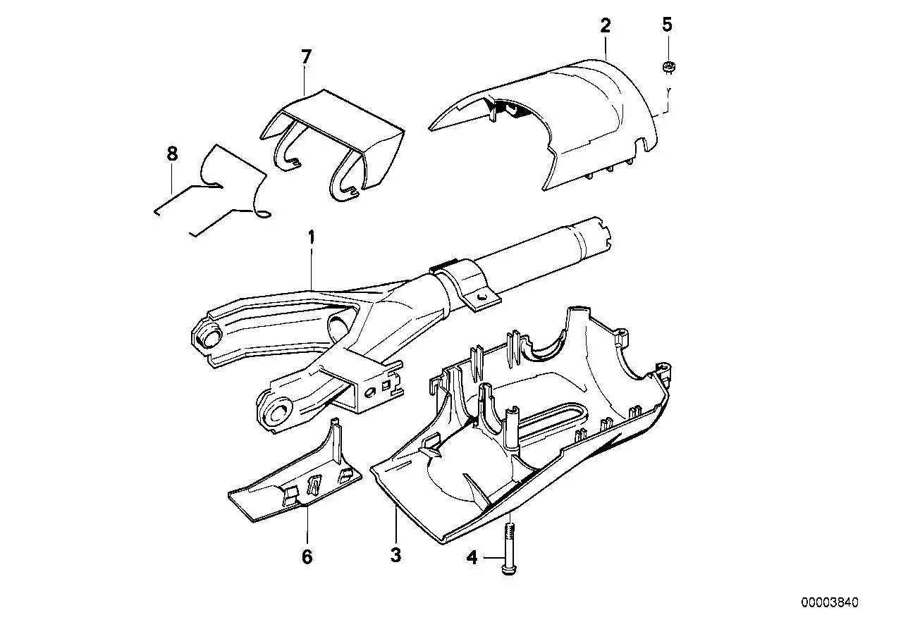 BMW Verkleidung Oberteil E34 32311157597