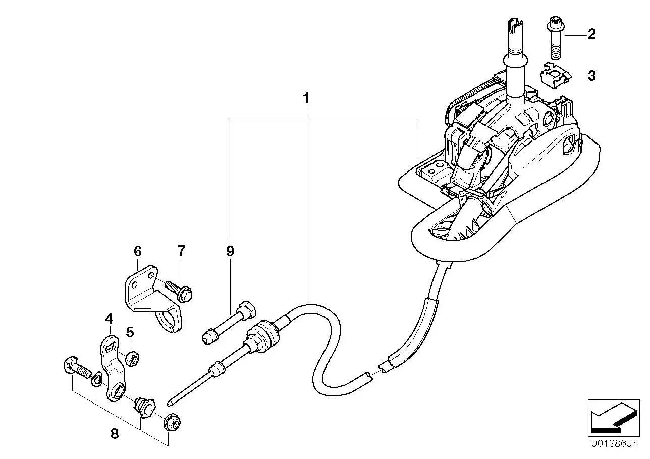 BMW Wählhebel E31 E32 E34 E38 E39 E46 E53 E60 E61 E63 E64 E81 E82