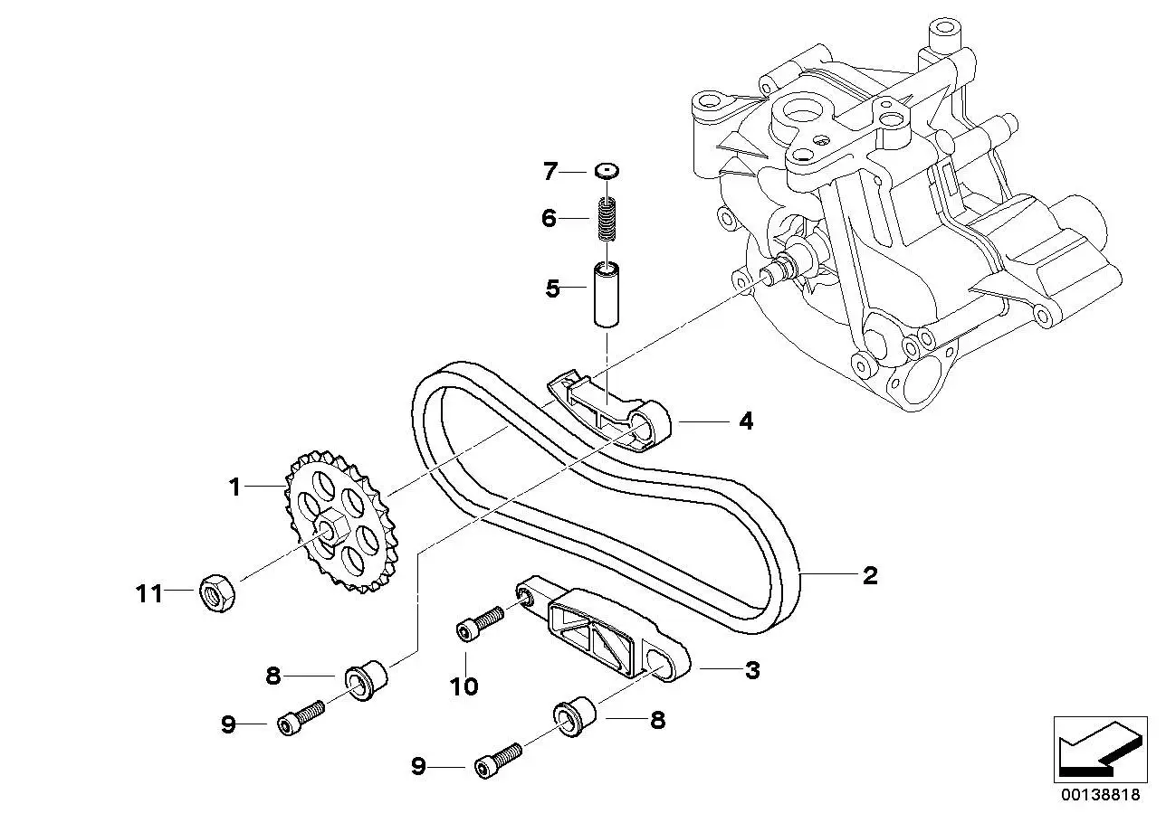 BMW Spannschiene E90 E92 E93 11417838523