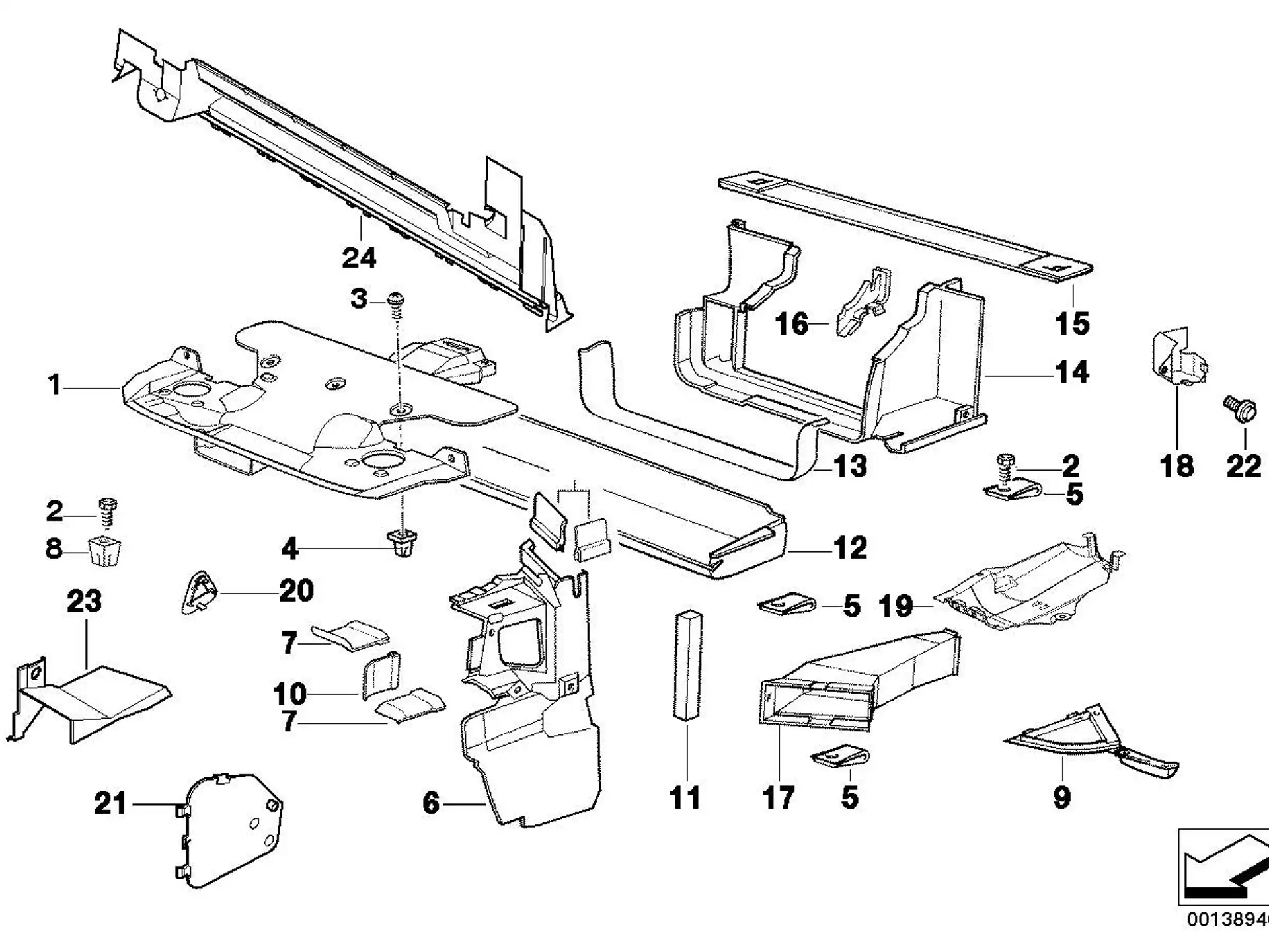 BMW Abdeckung Kraftstofffilter E36 51718193999
