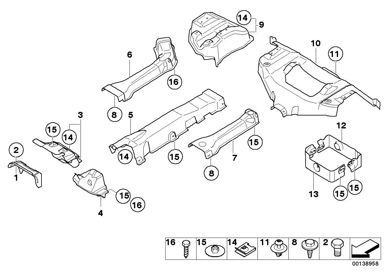 BMW Sechskantschraube mit Scheibe E39 E53 E70 E71 E72 F15 F16 F85