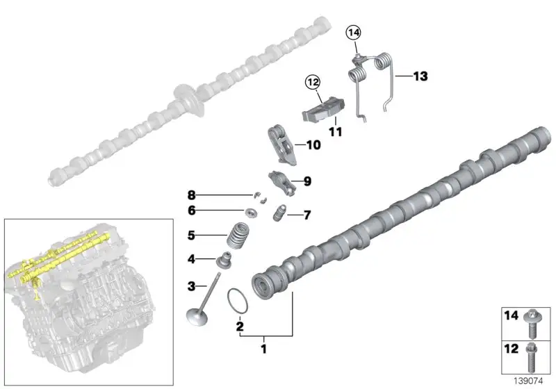BMW Rollenschlepphebel E60 E61 E63 E64 E65 E66 E70 E71 E81 E82 E8