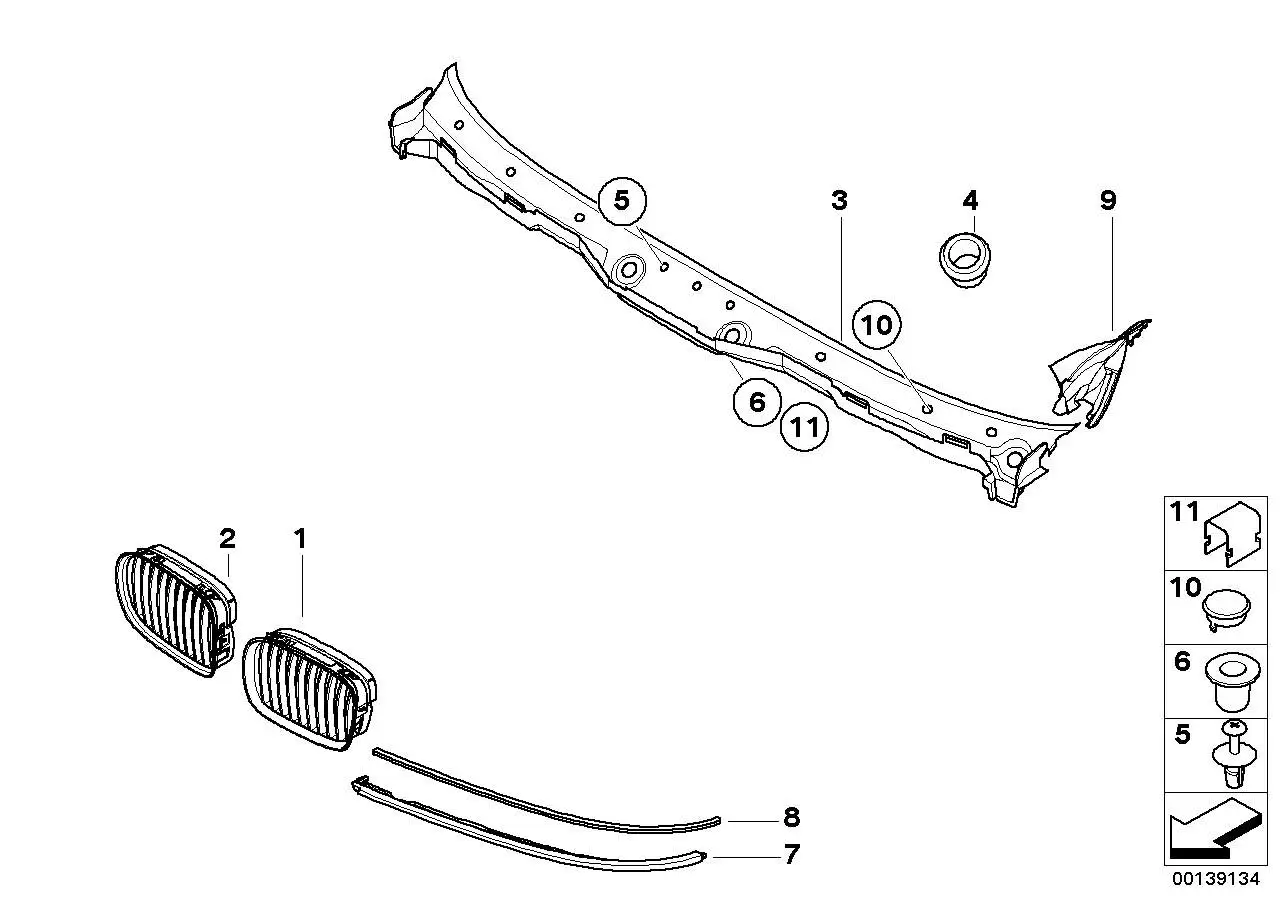 BMW Abdeckstopfen E39 51717020032 - 5er E39