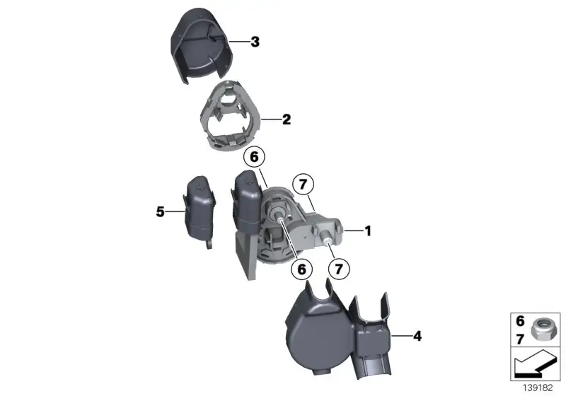 BMW Deckel Stützpunkt B+ E65 E66 E81 E82 E84 E87 E88 E90 E91 E92