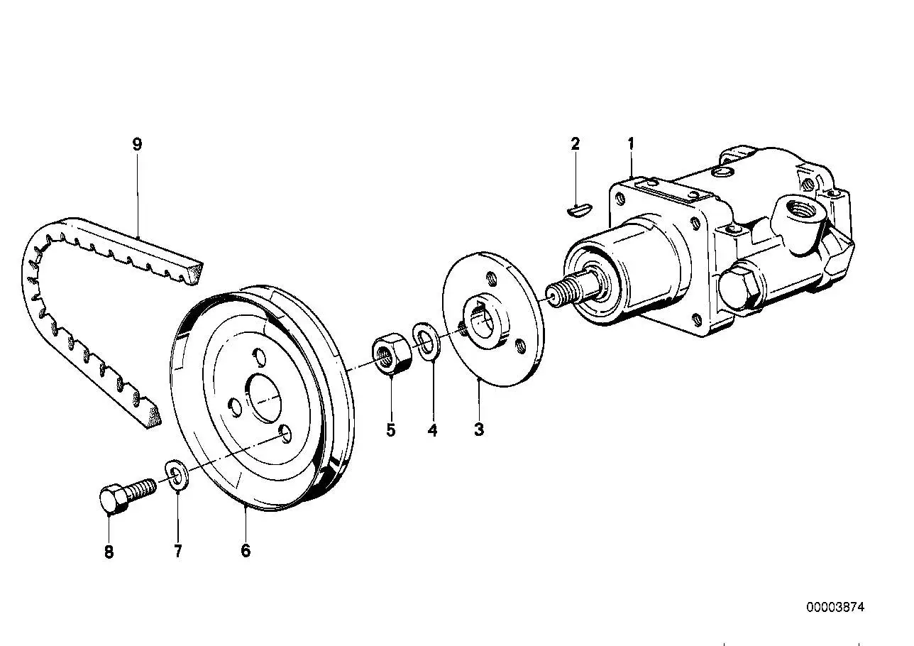 BMW Riemenscheibe E23 32411276529