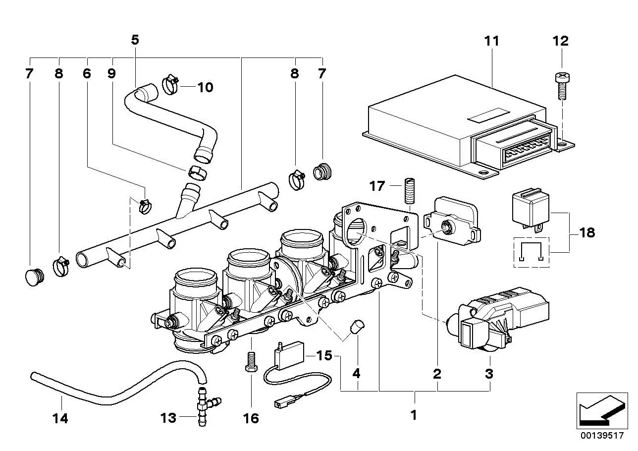 BMW Verteilerschlauch K41 11151465009