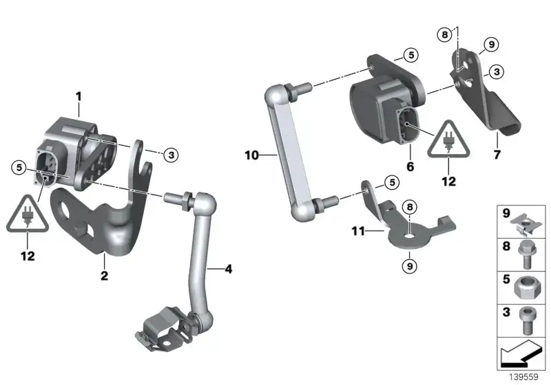 BMW Höhenstandssensor E38 E39 E46 E52 E53 E60 E61 E63 E64 E65 E66