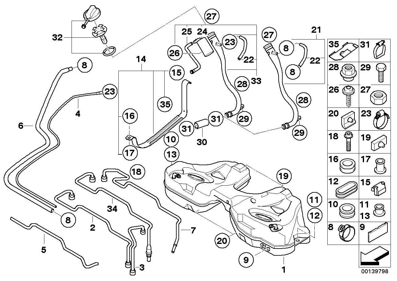BMW Tankverschluss abschliessbar m.Schlüssel 16116759079 - 7er F0