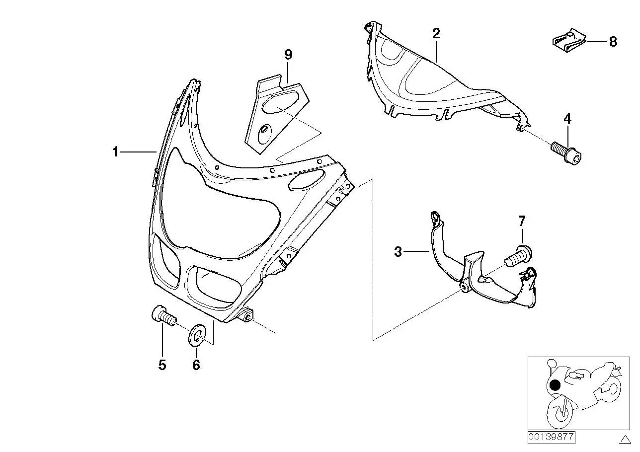 BMW Abdeckung Spiegel links 46637687617