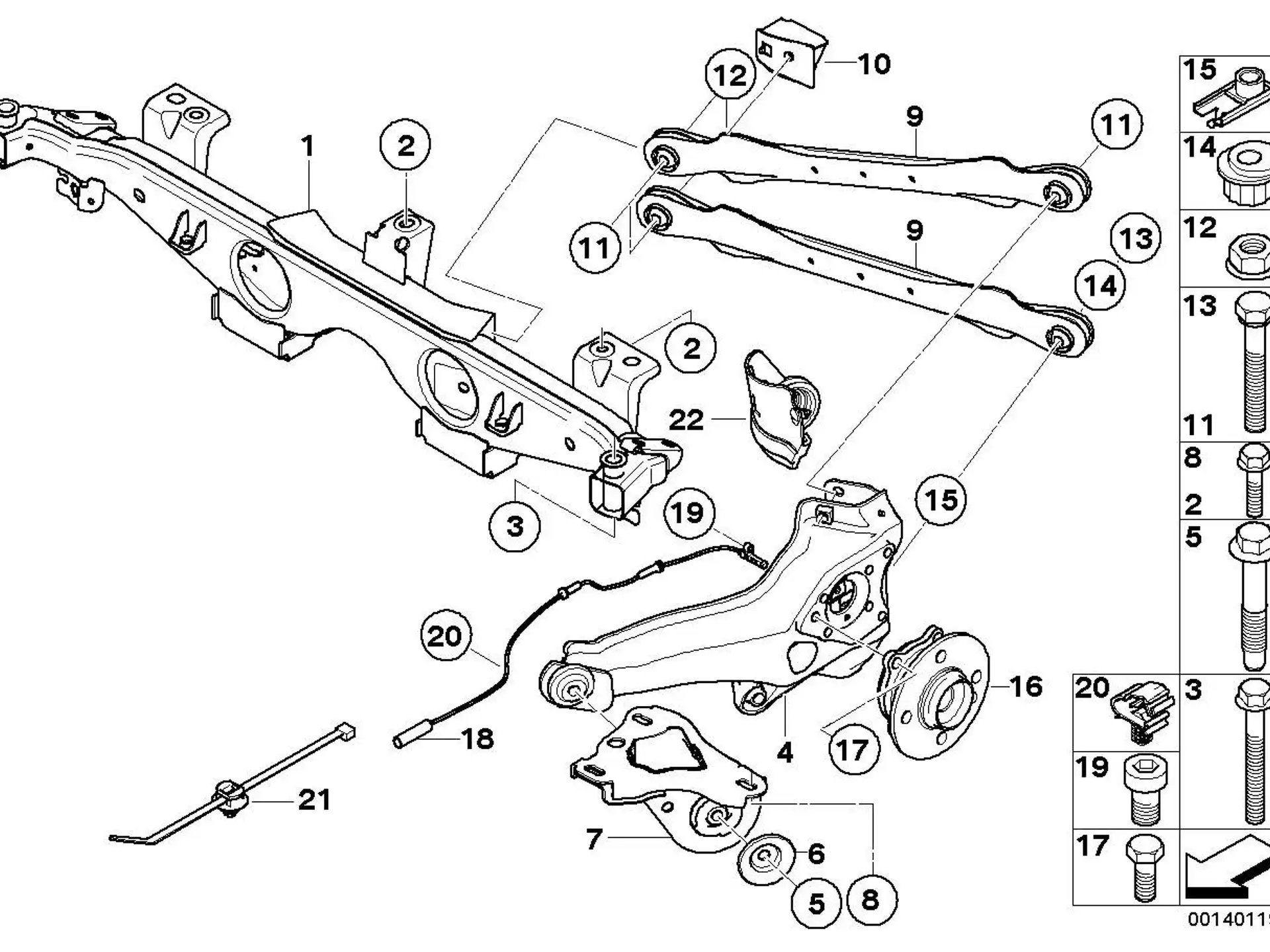 BMW Schraube selbstschneidend R50 R52 R53 33326767635