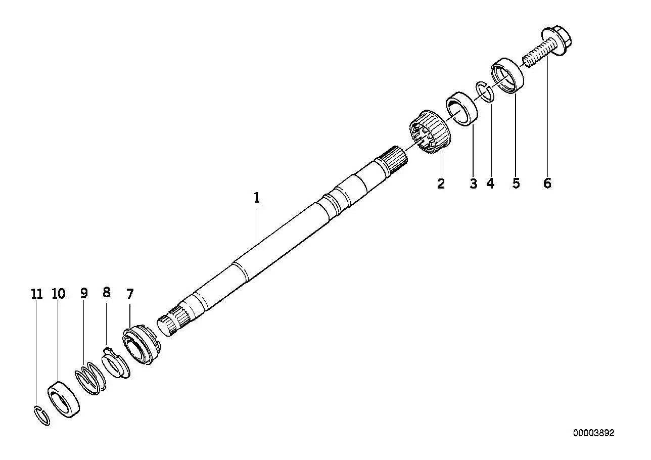BMW Lenkspindel oben E36 32311159160 - Bildposition 01