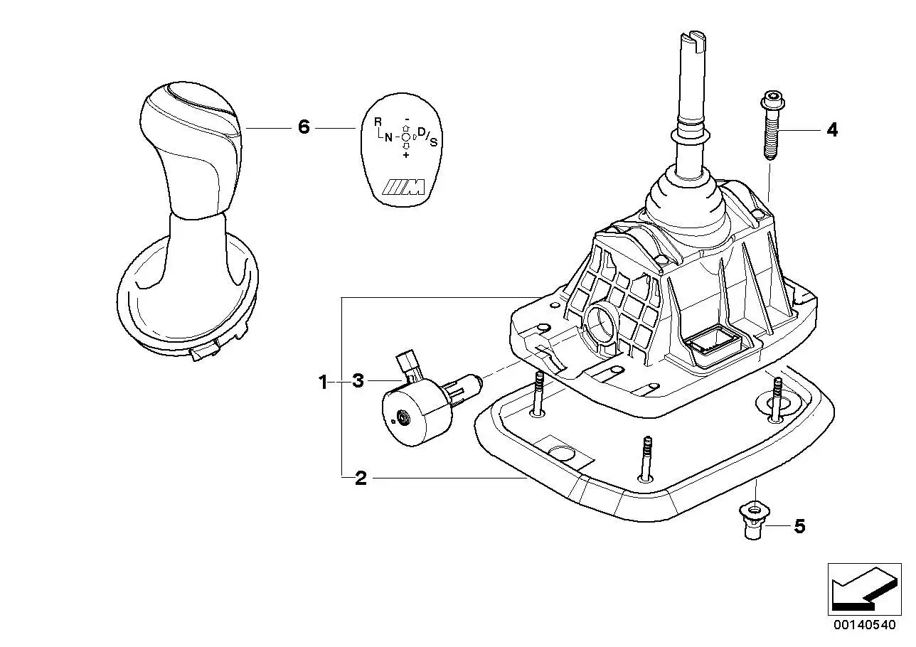 BMW Wählhebelgriff SMG E60 E61 E63 25162282750