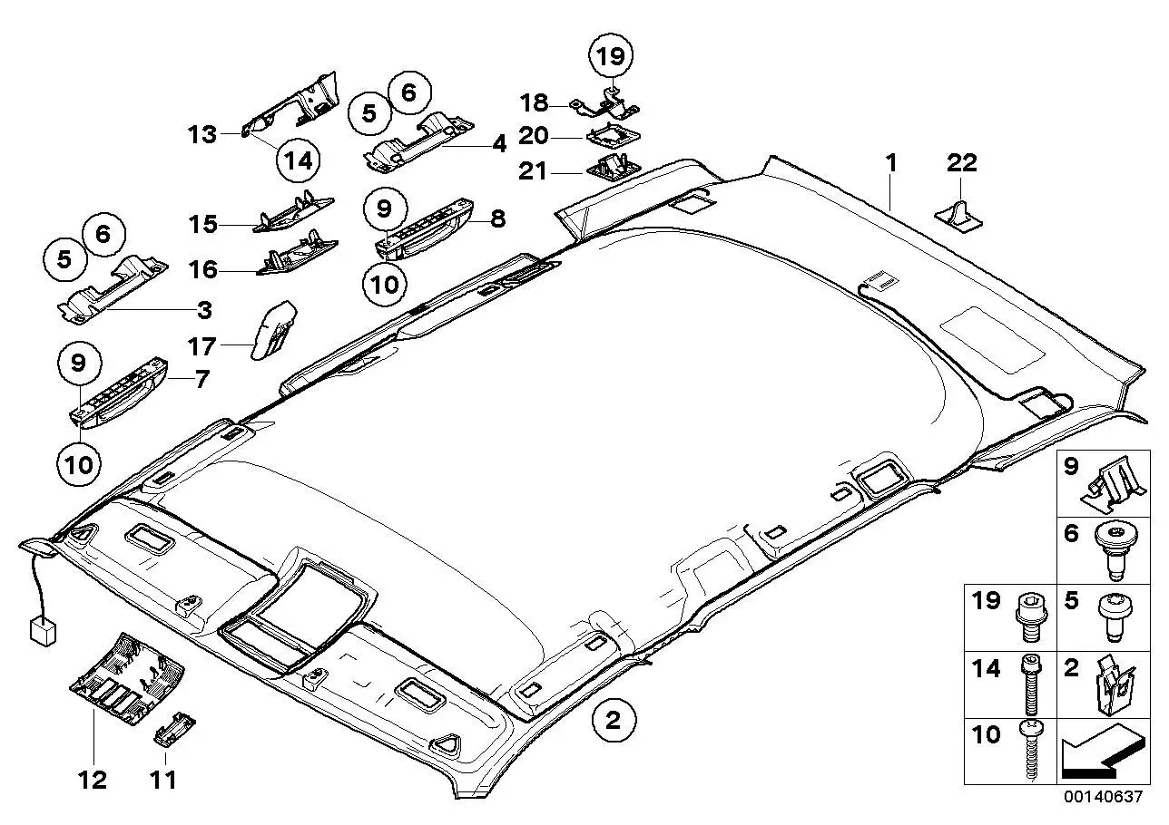 BMW Abdeckung Ausschnitt Schalter E83 51443418736 - X3 E83