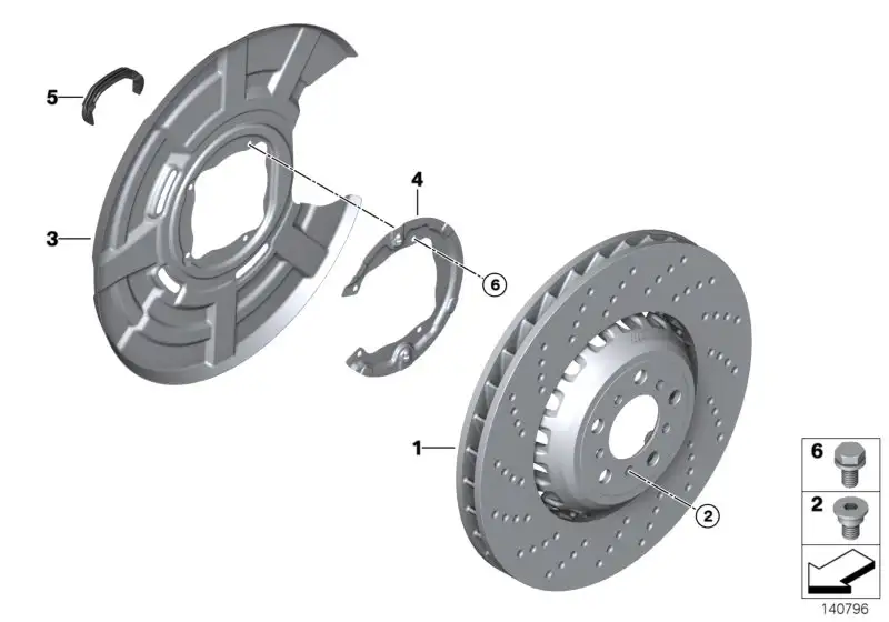 BMW Haltering Bremsbacken E82 E90 E92 E93 34212283275 - Bildposit