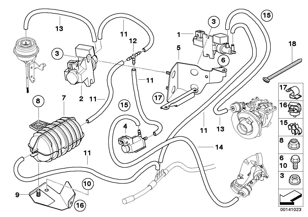 BMW Schlauchklemme E38 E39 E53 E60 E61 E65 E81 E82 E83 E87 E88 E9