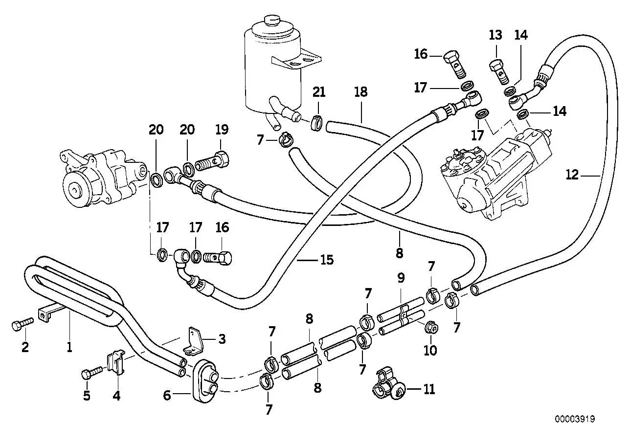 BMW Druckschlauch E34 32411141777 - 5er E34