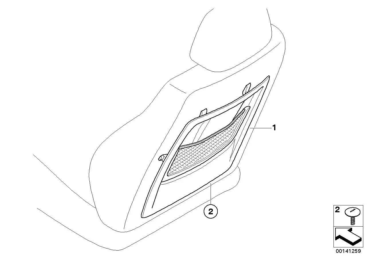 BMW Rückwand mit Netztasche E84 E90 E91 52109166910 - 3er, X1