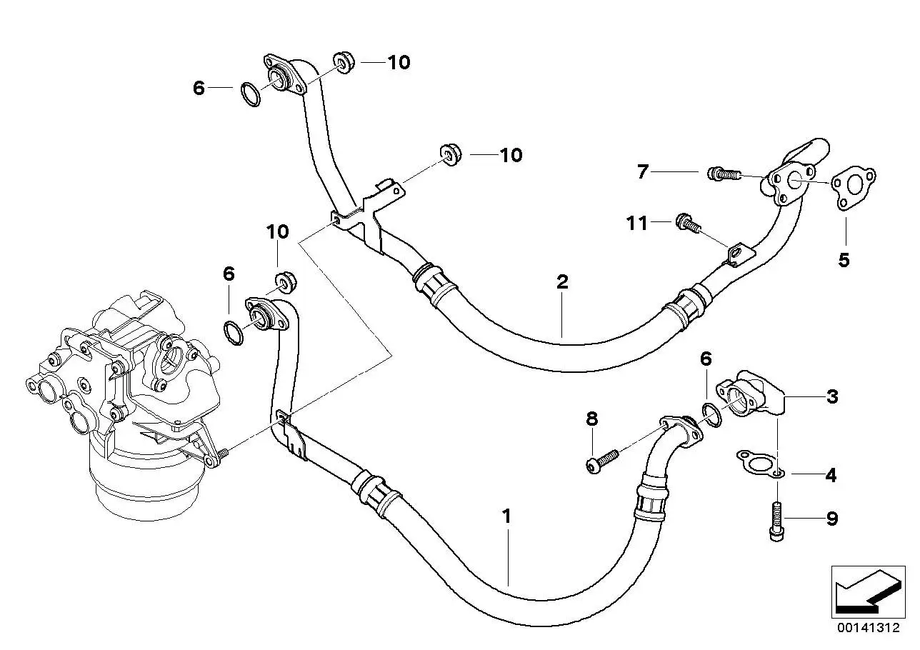 BMW Dichtung E60 E61 E63 E64 11427835453 - 5er E60, 5er E61, 6er