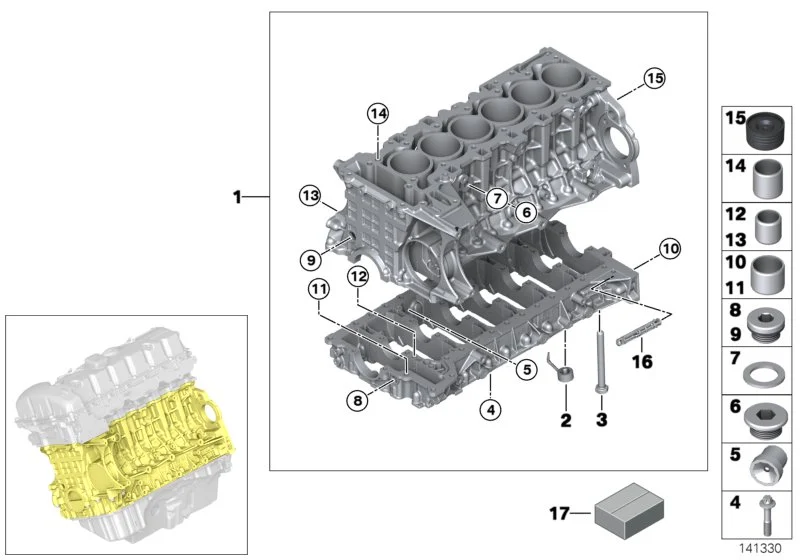 BMW Verschlussschraube mit Dichtring E60 E61 E63 E64 E65 E66 E70 E71 E81 E82 E83 E84 E85 E86 E87 E88 E89 E90 E91 E92 E93 F01 F02 F06 F07 F10 F11 F12 F13 F15 F16 F20 F21 F22 F23 F25 F26 F31 F32 F33 F34 F36 F80 F82 F83 F87 F87N 11117533422