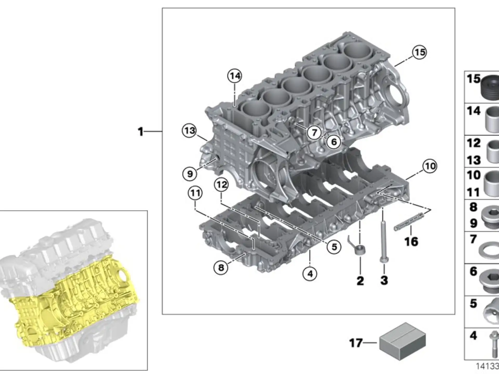 BMW Verschlussschraube mit Dichtring E60 E61 E63 E64 E65 E66 E70 E71 E81 E82 E83 E84 E85 E86 E87 E88 E89 E90 E91 E92 E93 F01 F02 F06 F07 F10 F11 F12 F13 F15 F16 F20 F21 F22 F23 F25 F26 F31 F32 F33 F34 F36 F80 F82 F83 F87 F87N 11117533422