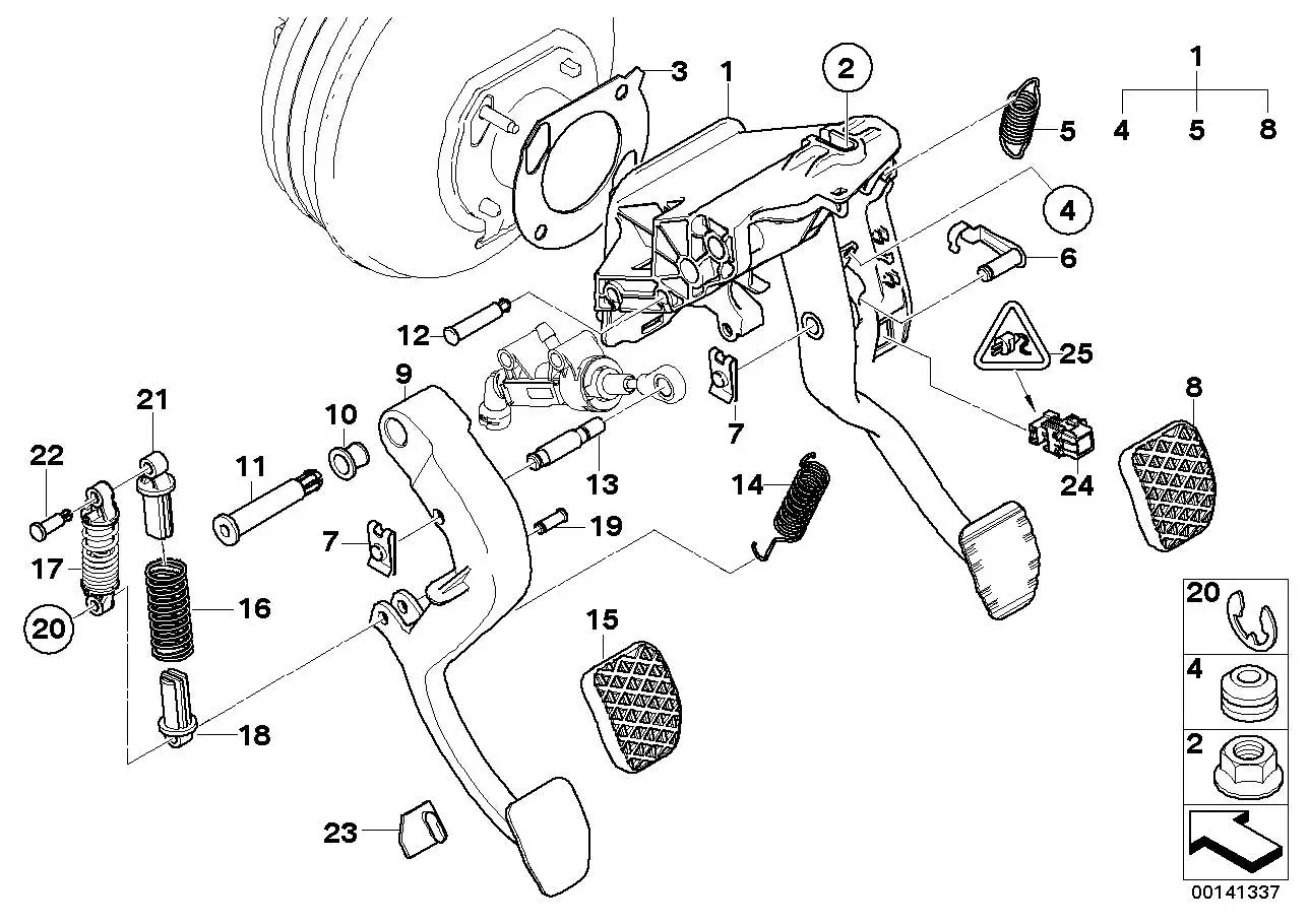 BMW Bolzen Übertotpunktfeder E38 E39 E52 E53 E60 E61 E63 E64 F10