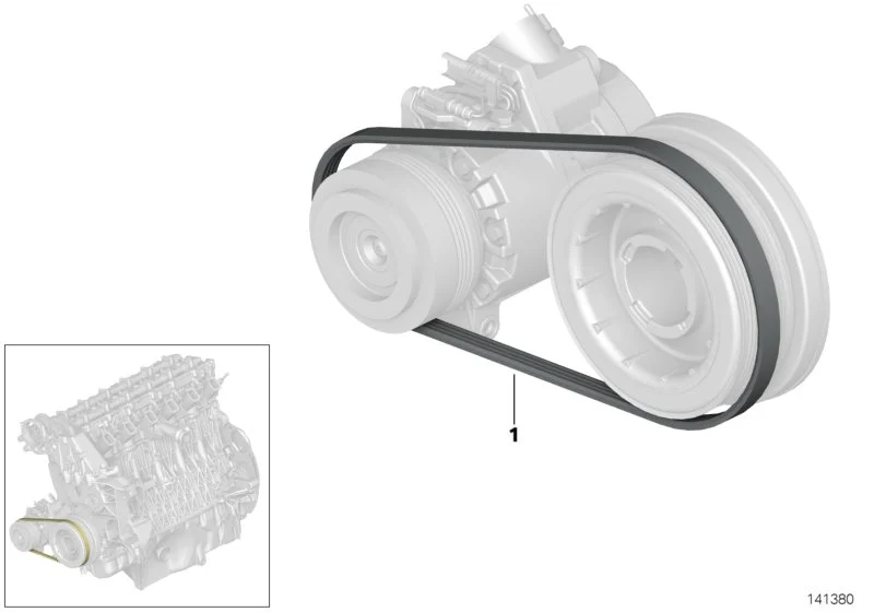 BMW Keilrippenriemen E60 E61 E70 E71 E83 64557809801