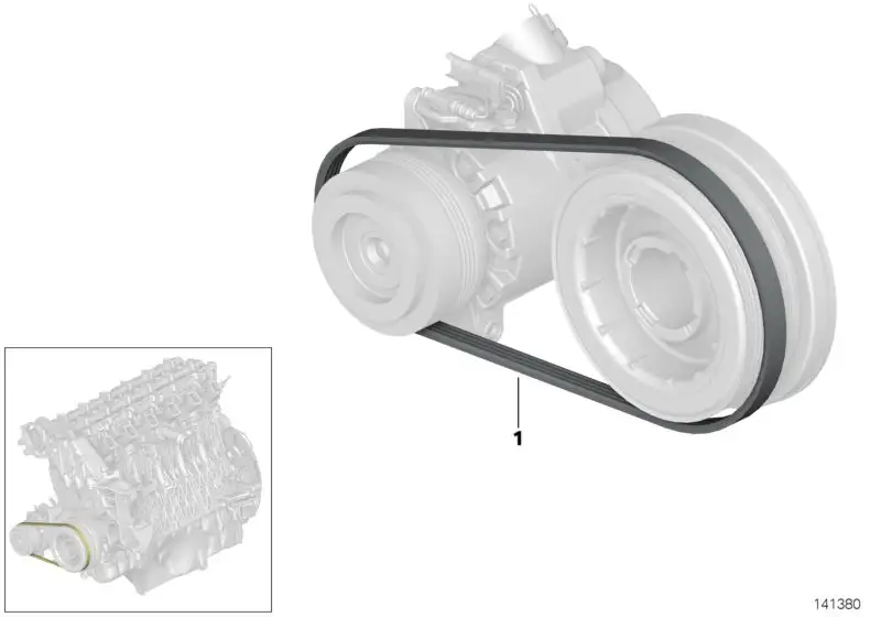 BMW Keilrippenriemen E60 E61 E70 E71 E83 64557809801 - 5er, X3, X