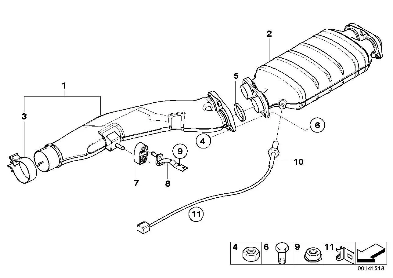 BMW Vorrohrhalter E60 E61 E63 E64 18307793794