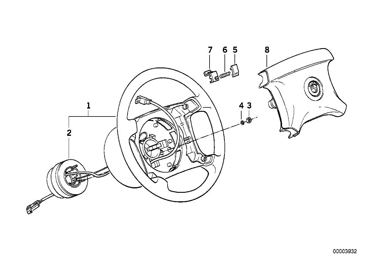 BMW Sechskantmutter E24 E28 E30 E31 E32 E34 E36 07119906958 - Bil
