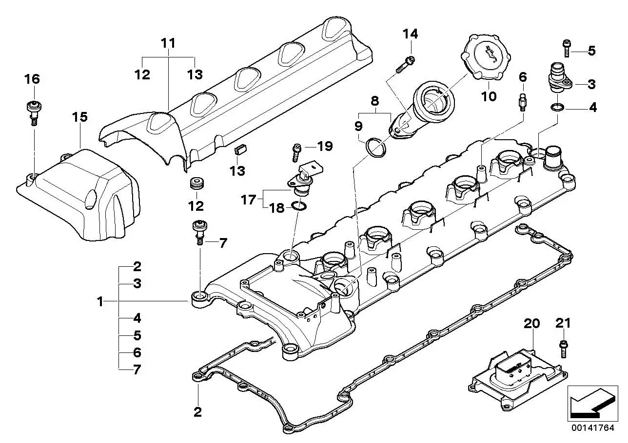 BMW Gummiauflage E60 E61 E63 E64 E90 E92 E93 11127835720 - Bildpo