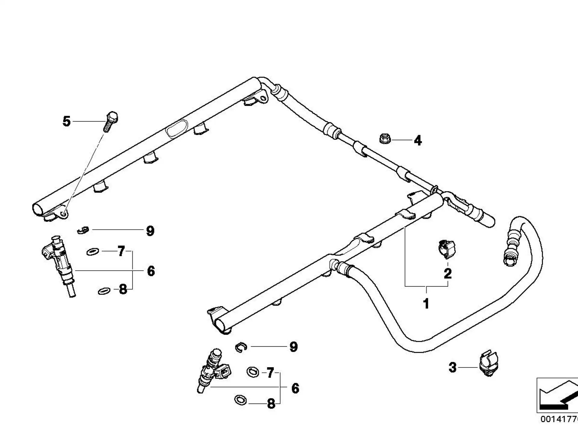 BMW Einspritzventil E60 E61 E63 E64 13647839098