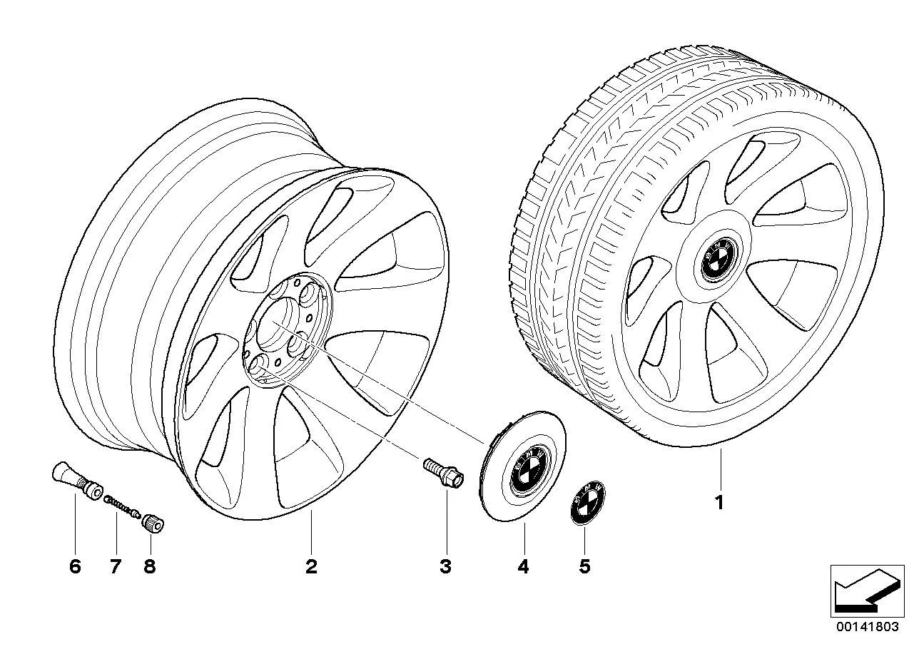 BMW Nabenabdeckung E65 E66 36136767829