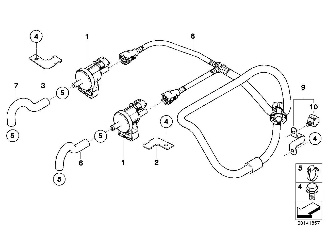 BMW Rohrleitung E60 E61 E63 E64 13907835915 - Bildposition 08