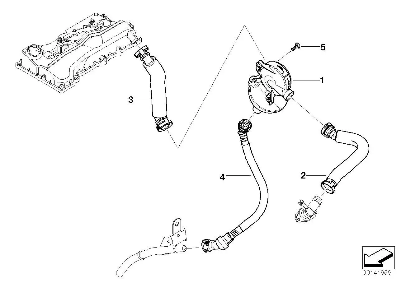 BMW Entlüftungsschlauch E87 E90 E91 11157533332 - Bildposition 02