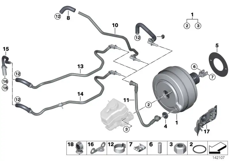 BMW Formschlauch E81 E82 E84 E87 E88 E90 E91 E92 E93 11667549507