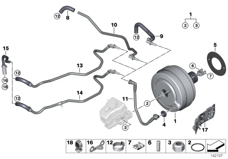 BMW Unterdruckleitung E81 E82 E84 E87 E88 E90 E91 E92 E93 11667549505