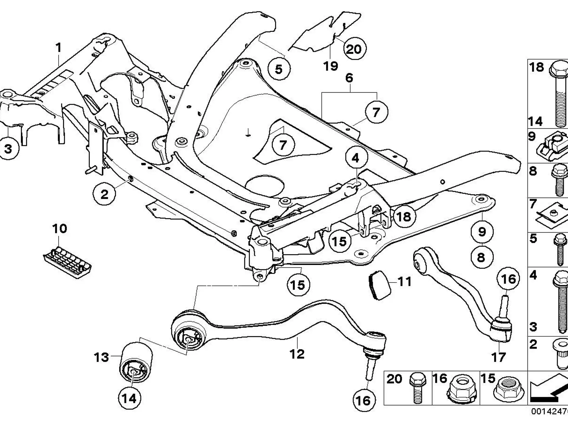 BMW Wagenheberaufnahme E60 E61 E63 E64 31112282957